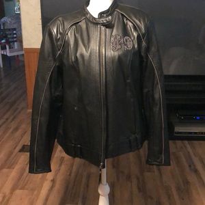 Black leather Harley Davidson jacket